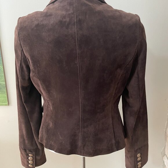 Esprit suede jacket brown with lining size US 6 sport chic - Picture 4 of 9